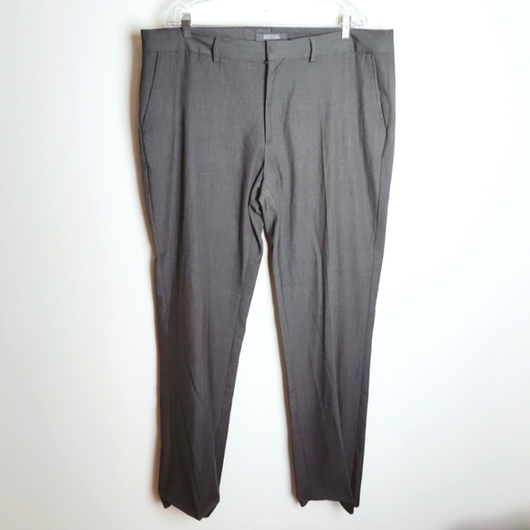 Kenneth Cole Reaction Men's Grey Flat Front Office Dress Suit Pants, Sz 38/30 - Picture 3 of 12